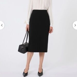 MaxMara Black Pencil Skirt (Camel Hair)